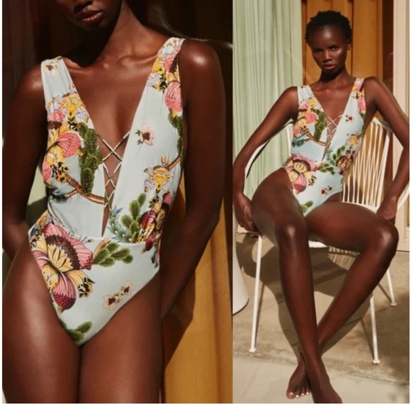 Agua Bendita Becca Varenna Reversible 1Pc Swimsuit Size XL - Picture 3 of 14